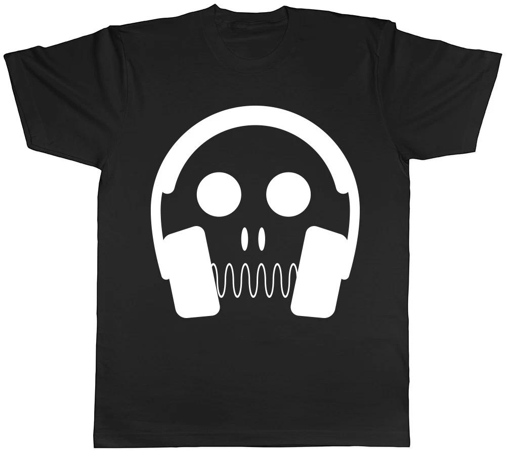 Skull Headphones Mens Womens Ladies Unisex T-Shirt XL