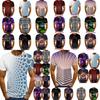 Men 3d Vortex Psychedelic Printed T-shirts Soft Breathable Short Sleeve Tee Tops