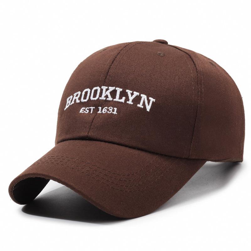 Haftowana czapka baseballowa z twardym daszkiem typu duckbill – kapelusz przeciwsłoneczny na każdą porę roku, uniseks