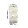 Double Layer Storage Hanging Bag Sock Storage Hanging Bag Wardrobe Dormitory Storage Mesh Bag Underwear Storage Wall Hanging Sorting Storage Bag