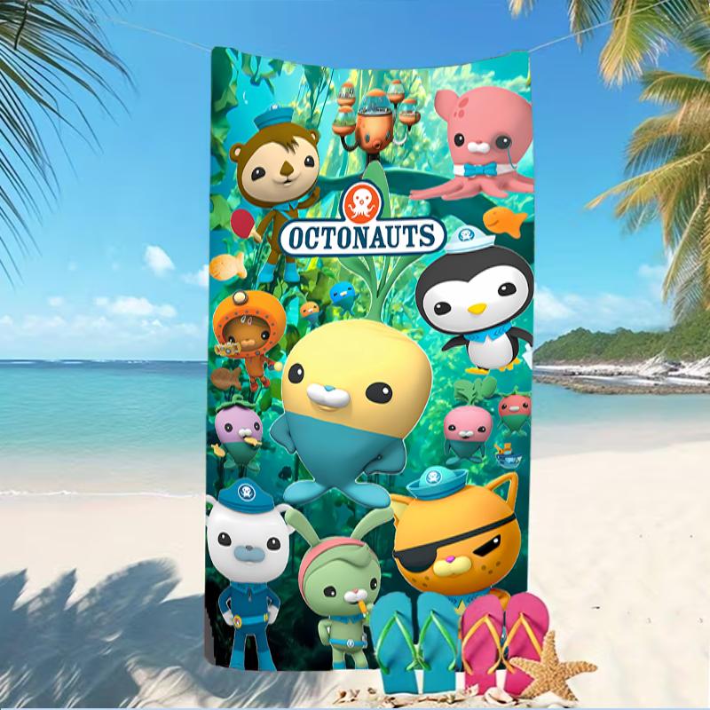 Beach Towel with Octonauts Pattern - Soft,absorbent,machine Washable Lightweight&Modern,swimming,Travel Essentials