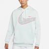 Nike Odzież sportowa Dzianinowa bluza z kapturem z nadrukiem logo oversize Męska bluza Phantom-Light-Green DO6936-461
