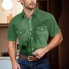 Men'S Fashionable Lapel And Shoulder Length Short Sleeved Casual Top