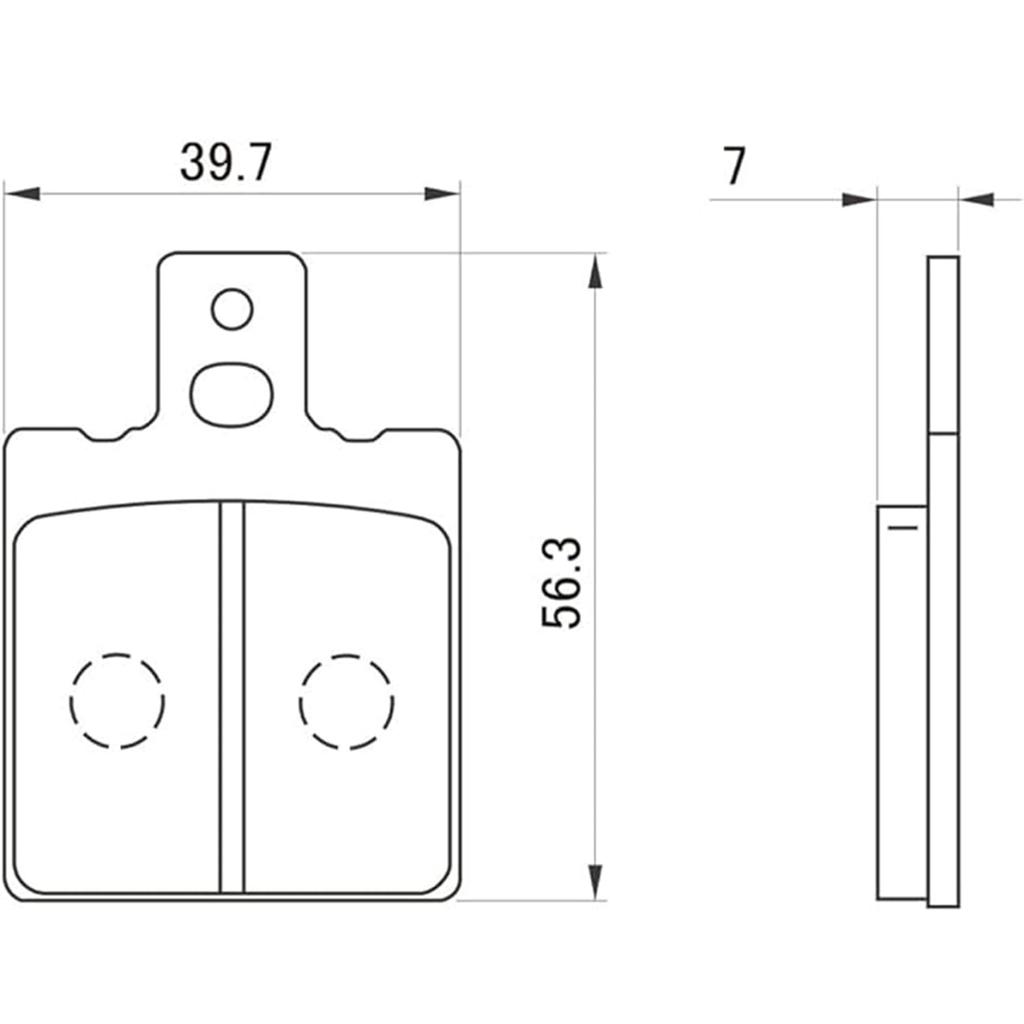 Daytona Motorcycle Brake Pads, Golden Pad X (Sintered Metal Pad), Monster 1000 (04-05), Monster