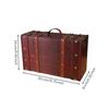 Wooden Storage Suitcase Retro Decorative Vintage AntiqueLook Chest with Handle for