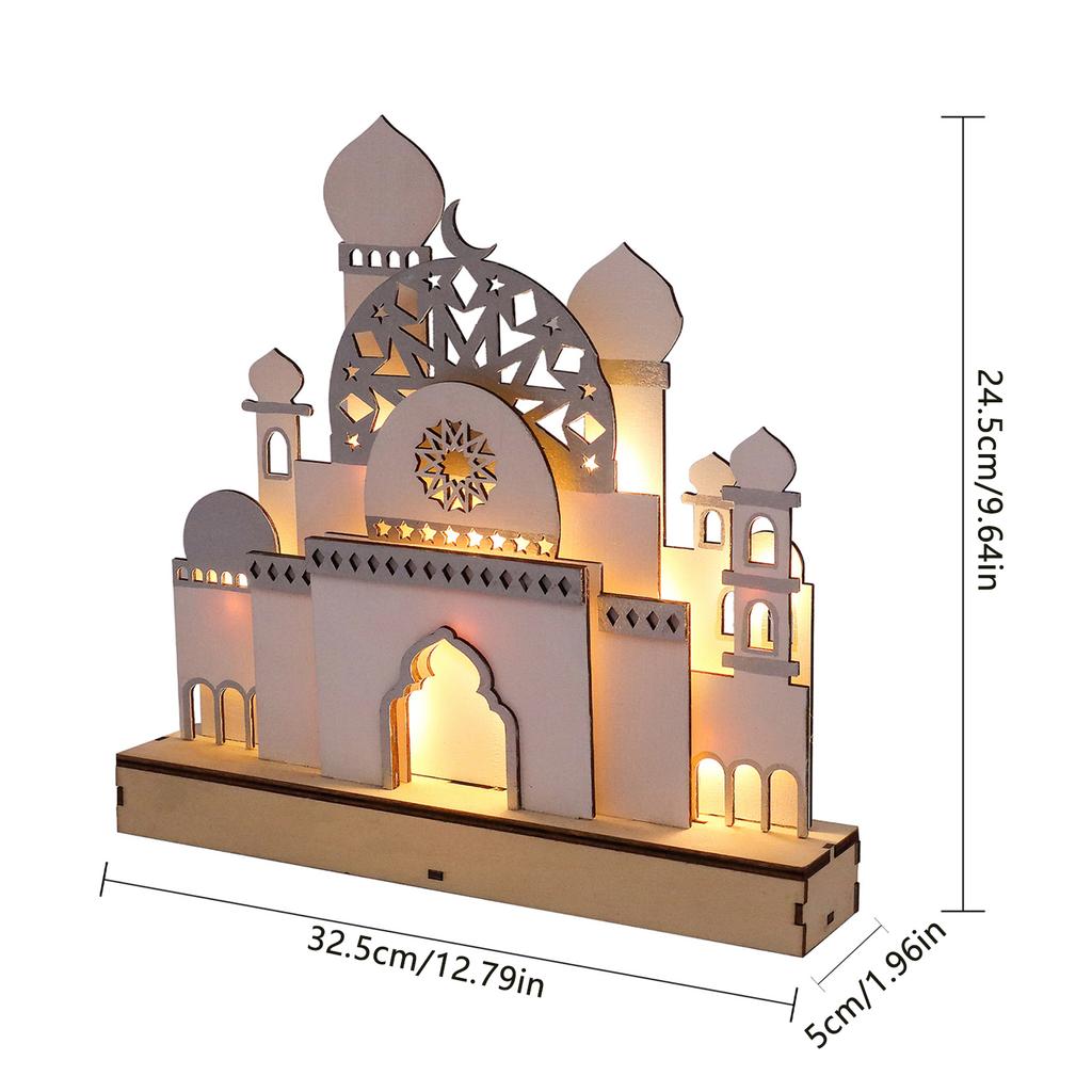 Cadou Islamic Decor Islamic Pentru Casă Decorațiuni Moschee Islamică Sculpturi Castel Figurine Lumini de Noapte Decor Eid Al Fitr