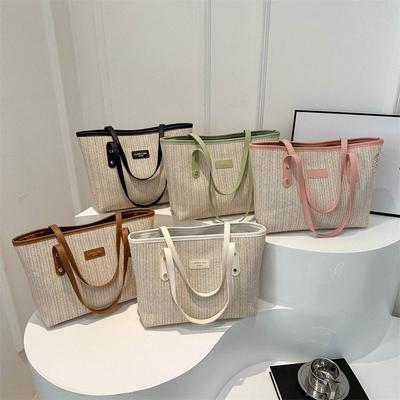 Commuter Large Capacity Straw Weaving Bag for Women New Fashion Fashionable Casual Underarm Bag Popular Tote Bag