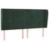 VidaXL Tête de lit avec oreilles Vert foncé 183x23x118-128 cm Velours3118257