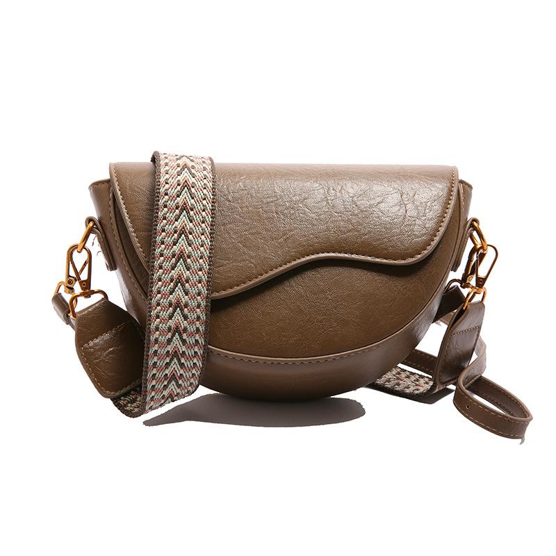 

Корейская версия простой текстуры маленькая сумка женская 2025 ранняя весна новая ретро персонализированная сумка-мессенджер модная наплечная сумка-подмышка хаки