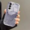 Colored Marble Cream Wave-Edge Case for Samsung S26 Ultra 5G Cases Galaxy S25 Plus S24 S23 S21 FE A17 A37 A57 A56 A55 A16 Cover