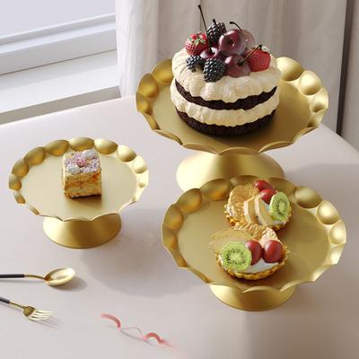 1PC Cake Tray Metal Cake Holder Round Display Rack Cake Stand Party Supplies Dessert Stand