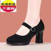 Fashion Classic Women Shave Pumps Spring Buckle Strap Increasing Heightening Casual Shoes Fashion Dress Round Toe High Heels Women Shoes