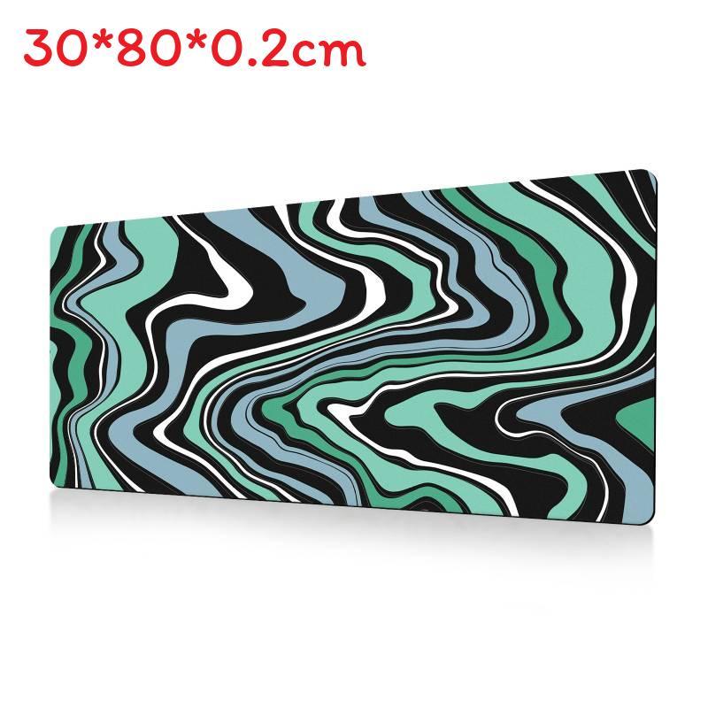 Ofis Masası Konforu İçin Kaymaz Yüzeyli Soyut Akışkan Büyük Mouse Pad