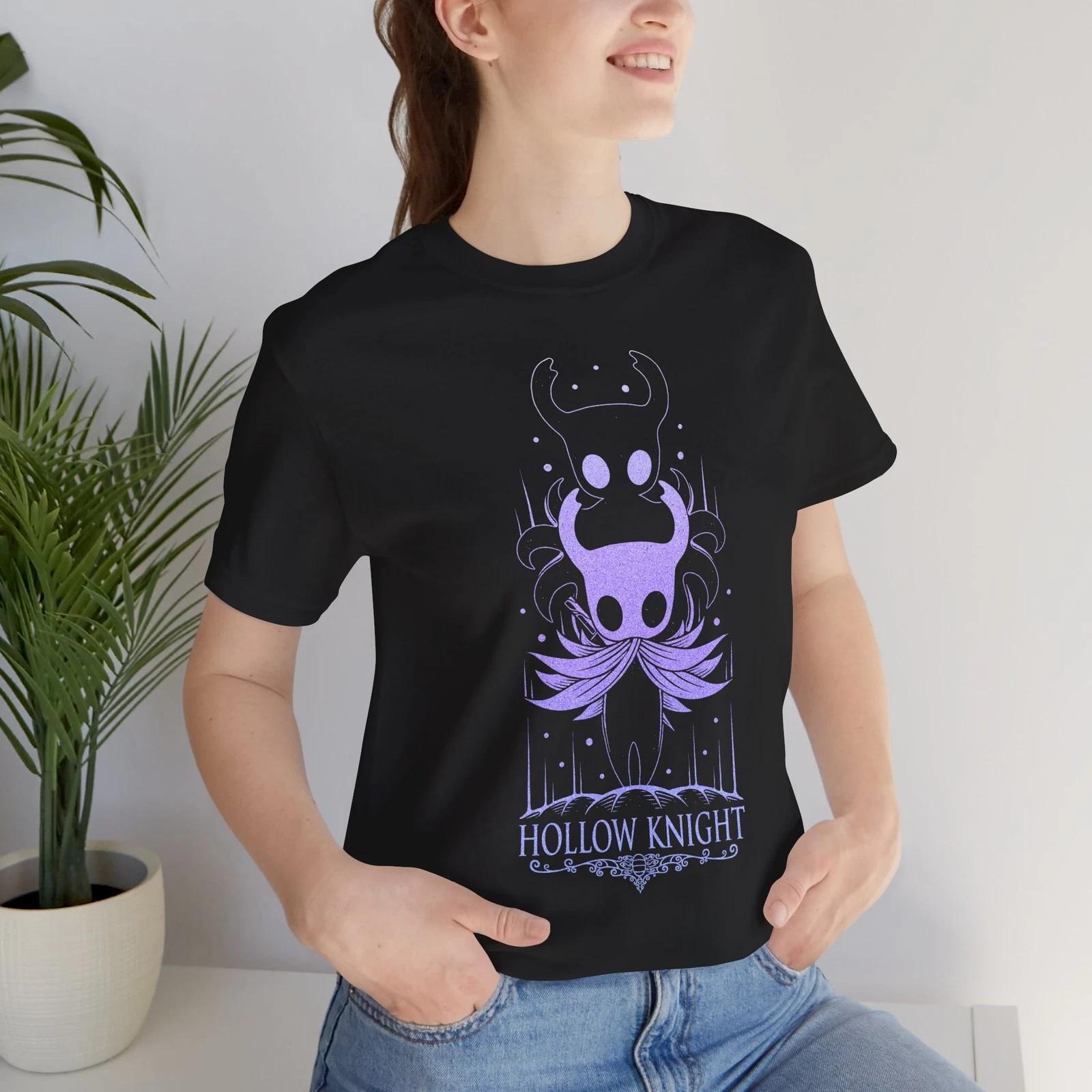 

Hollow Knight 100% Cotton T-shirt Mens Tees Top, Unisex Metroidvania Video Game Fan Gift, Vintage Gamer 4XL