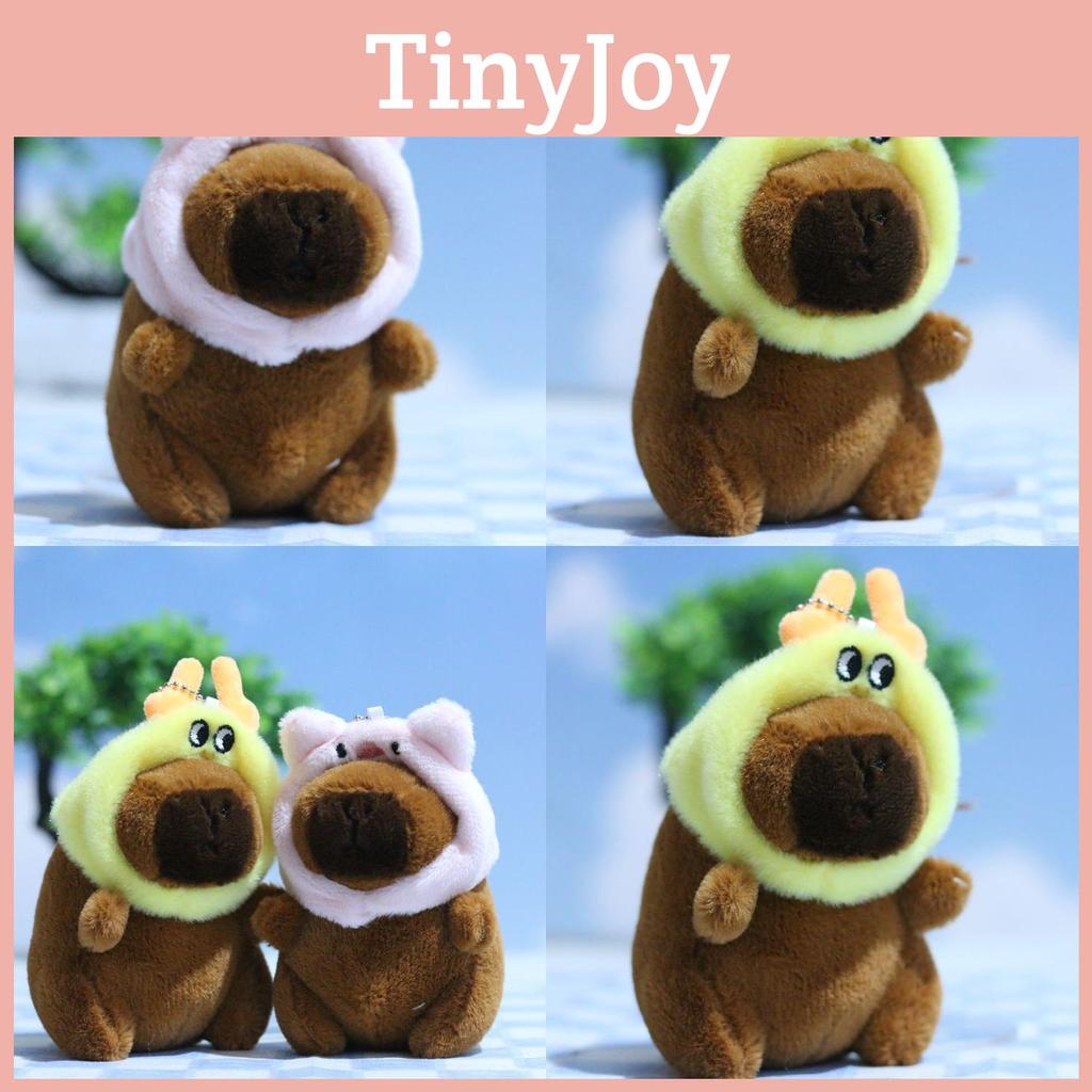 Lindo Chaveiro de Pelúcia Capivara Design Animal Fofo Para Bolsas e Chaveiros