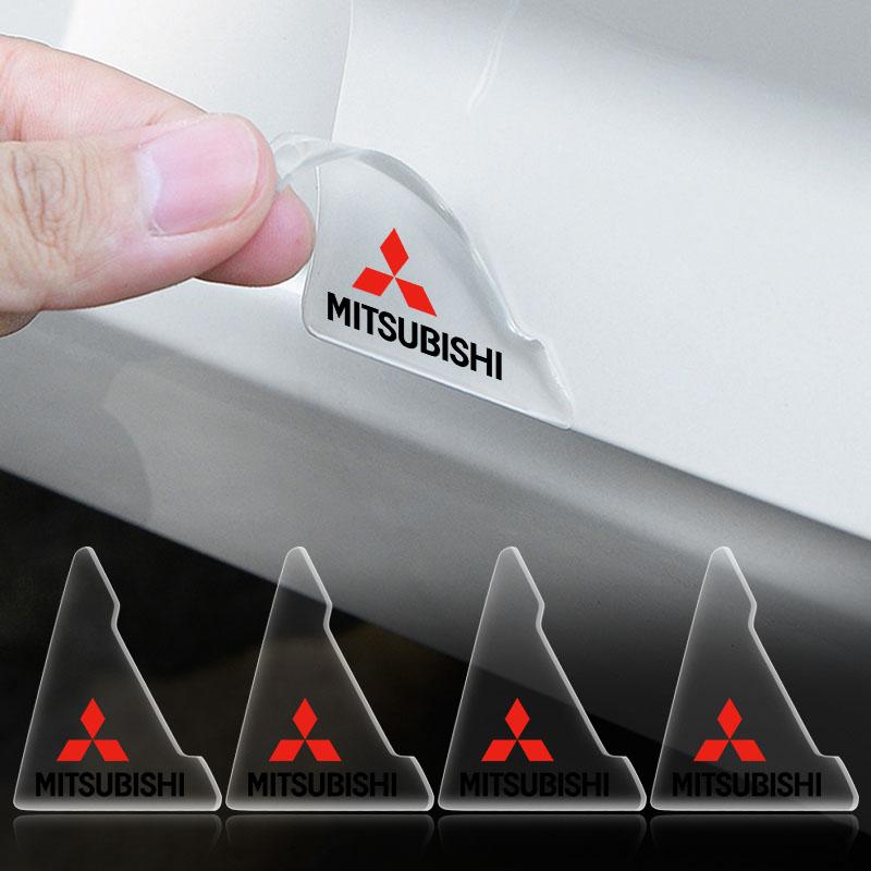 Rohový kryt dveří auta Ochrana proti poškrábání 3D odznaková nálepka Pro Mitsubishi Pajero Outlander XL Montero Lancer Triton Galant