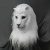 Halloween White Lion Mask Latex Animal Headgear Cosplay Party Costume