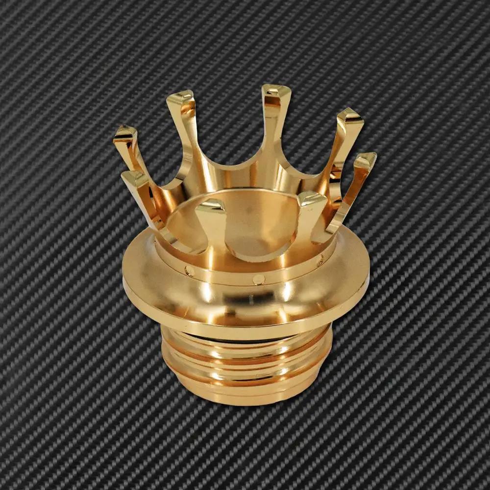 Mactions Crown Style Vented Fuel Tank Cap Gas Cap For Harley Sportster XL 883 1200 Touring Road King Dyna Softail Custom Fuel Tank Caps3
