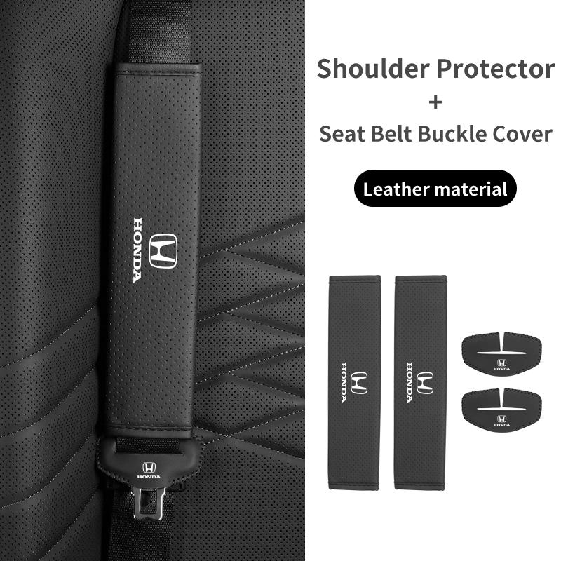 Car Seat Shoulder Pad Seat Belt Buckle Protector Cover Accessories For Honda Civic Accord CRV Fit Jazz Transalp CBR cb500x Od ajj256