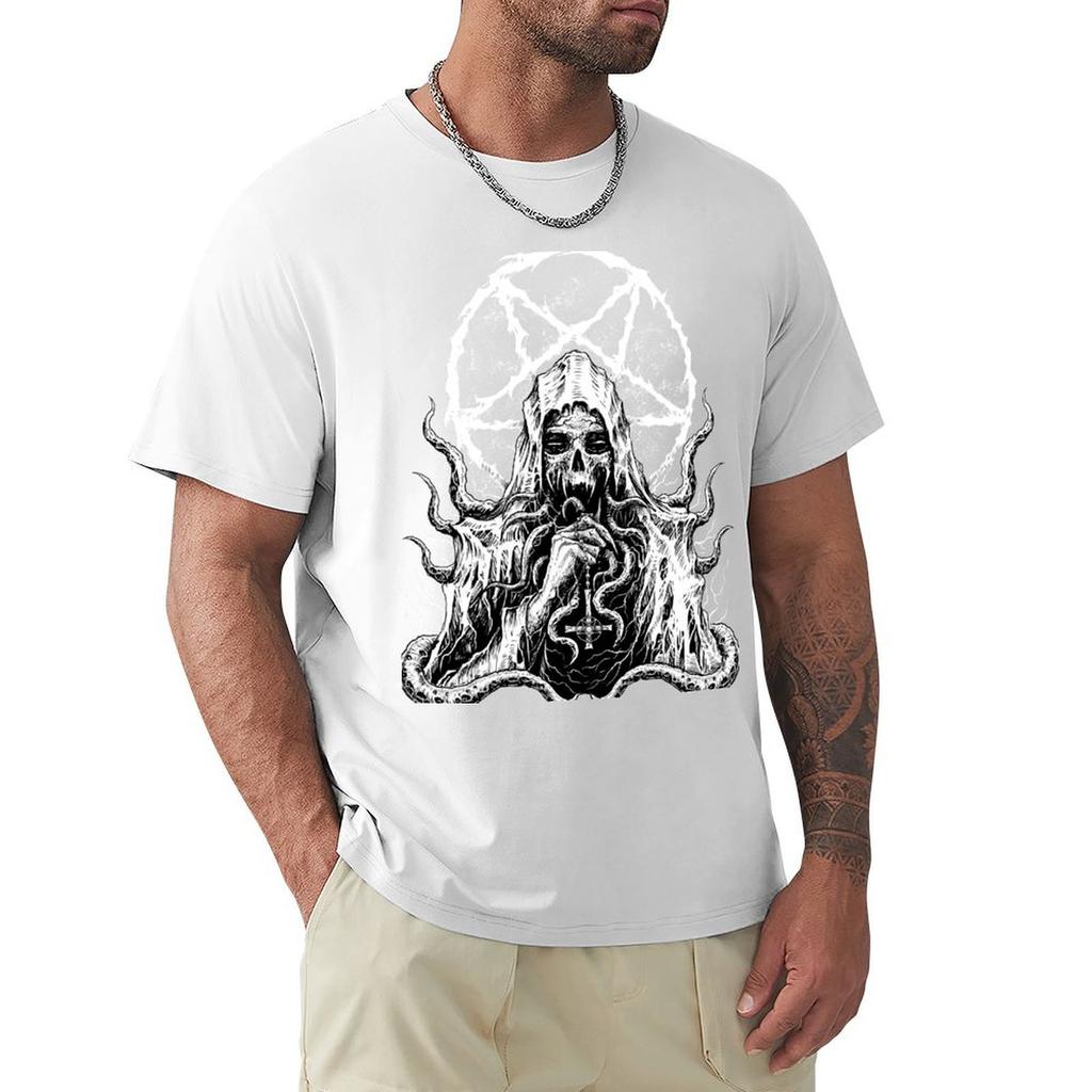 Dark Occultist Tshirt Everyday Wear Basic Short Sleeve Top
