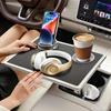 Car Desk for Laptop 360° Rotating Tesla Tray with Cup Holder Phone Stand | Adjustable Height Car Table Tray Car Accessories Compatible with Model