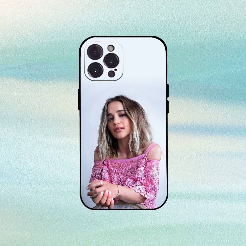 

E-Emilia C-Clarke Actress Phone Case For iPhone17,16,15,14,13,12Plus,Pro Max,XS,5G Soft Silicone Black Cover iPhone16se4