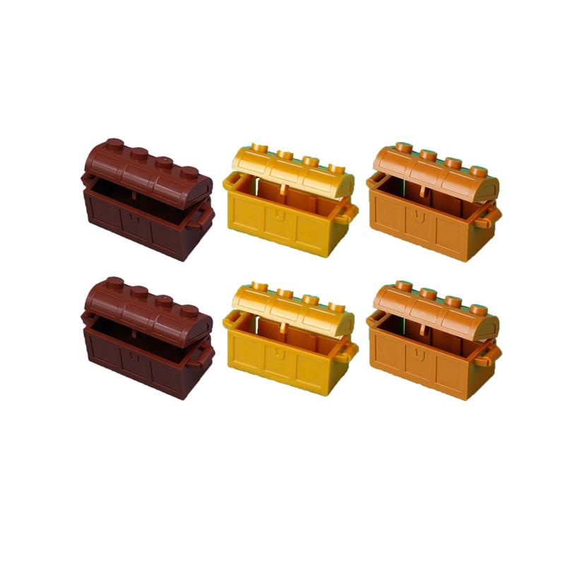 Character Scene Building Blocks Accessories Treasure Dollar Silver Ore Diamond Box Wine Glass Chain Key Teapot Toy Gift Brick