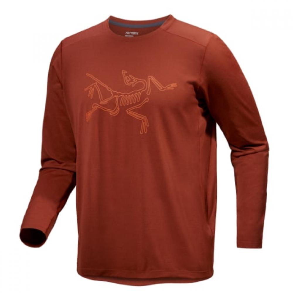 Arc Teryx Fw24 Men S Logo Neck Shirt lS Atofmx8452 VITALITY HEATHER/BLACK SAPPHIR/XL