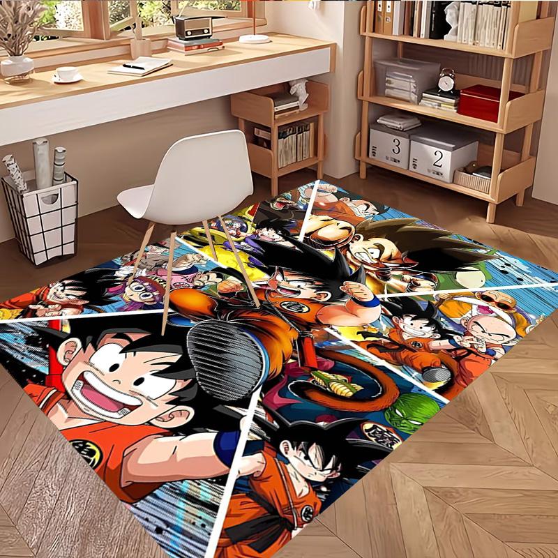 DRAGON BALL Print Rug, Washable Floor Carpet, For Entryway Dorm Laundry Room Office Study, Home Decor Birthday Christmas Gift