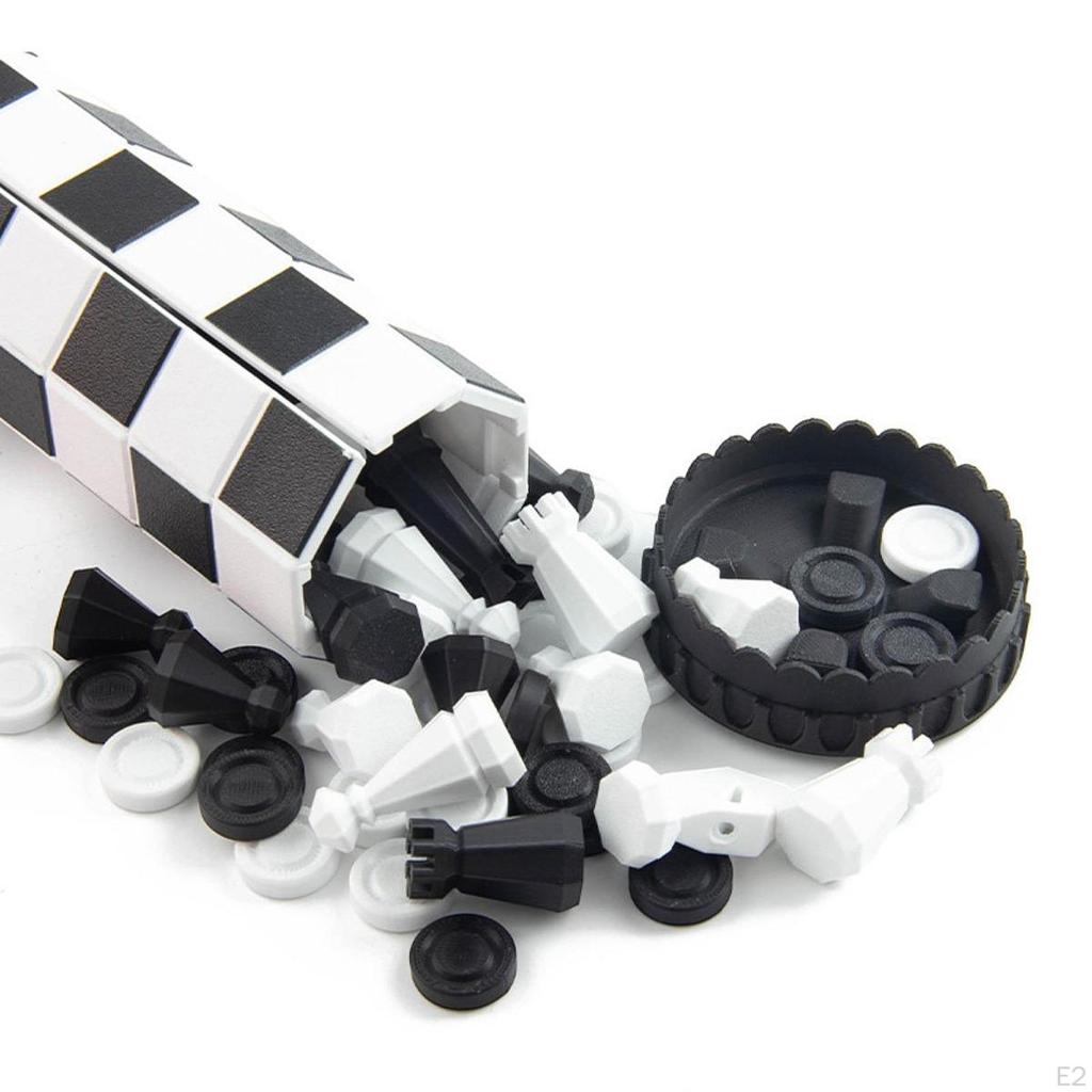 Rollup Travel Chess Set Tournament Rollable Premium Foldable Chessboard with Pieces for