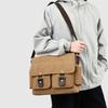 Men's Retro Canvas Messenger Bag – Casual Crossbody Sling with Adjustable Strap for Outdoor & Travel Use