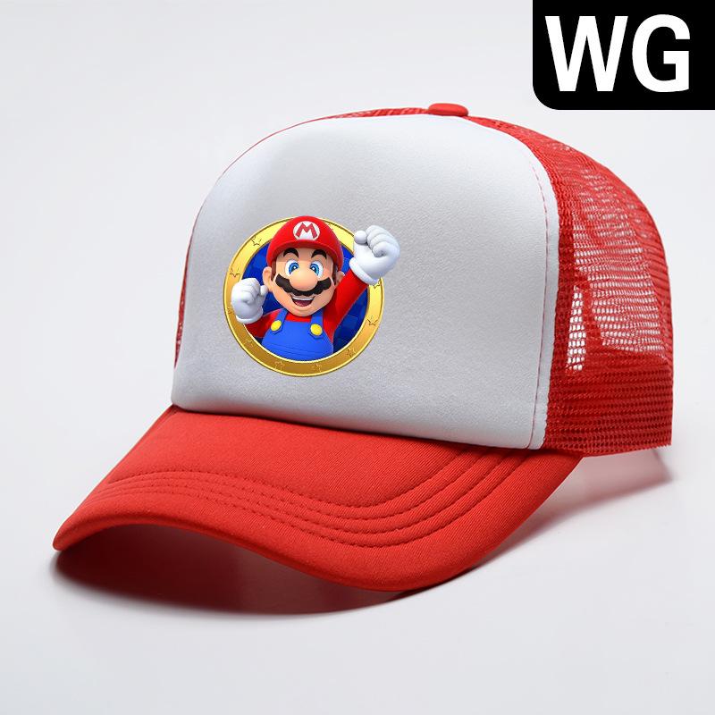 Children's Cartoon Mesh Baseball Cap - Sun Protection, Adjustable, One Size, Four Seasons