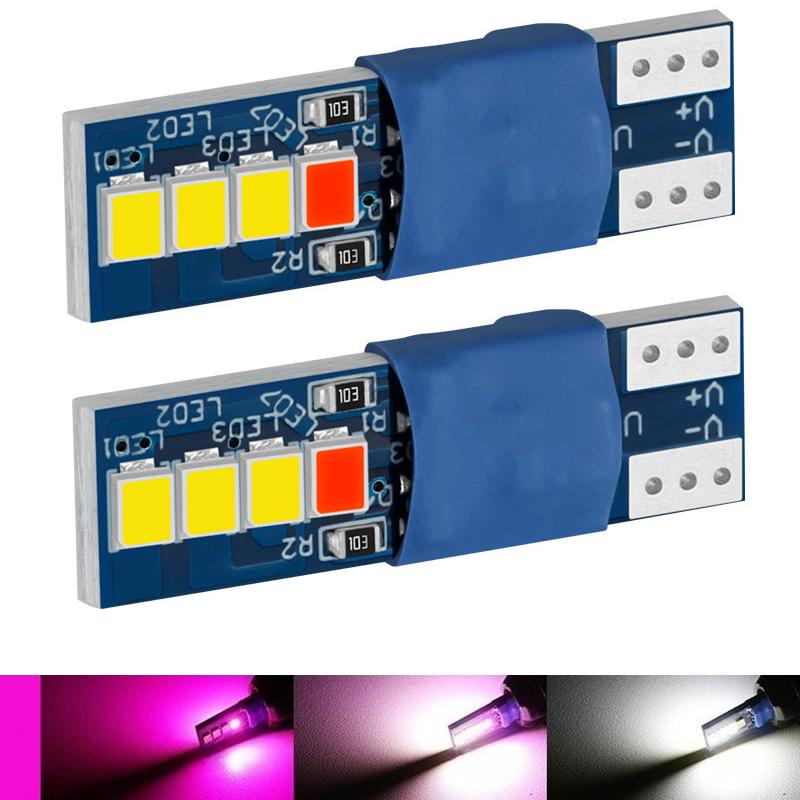 2pcs T10 W5W Canbus LED Signal Light Bulb Wedge Light Car Interior Reading Lamp No Error Dynamic Light Door Parking License Part