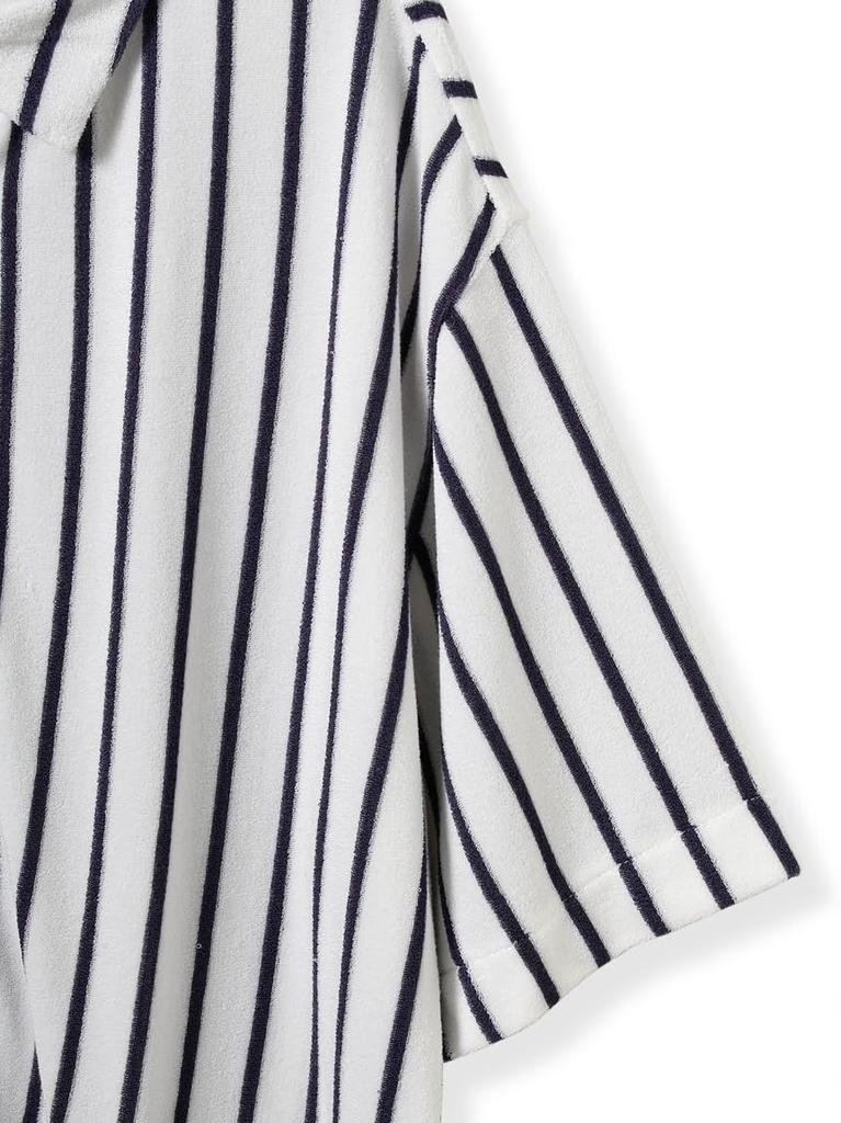 Gelato Pique HOMME Striped Pile Shirt PMCT252365 OWHT M Cool-Touch
