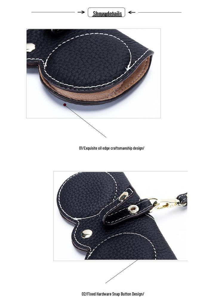 Women's Genuine Leather Sunglasses Case - Cute, Portable, New Ins Style Storage Bag