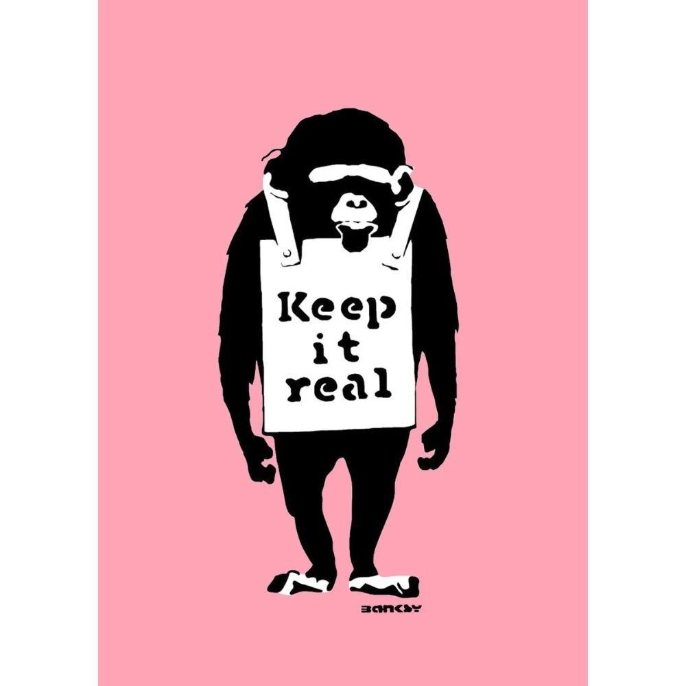 Banksy Pop Art Abstract figure painting canvas painting girl and Red balloon poster printed wall living room wall decoration