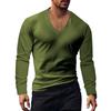 Cross-border Men's T-shirt Cross-border Top Spring and Autumn Base European and American Men's Clothing Color Large Size Casual Long-sleeved Men