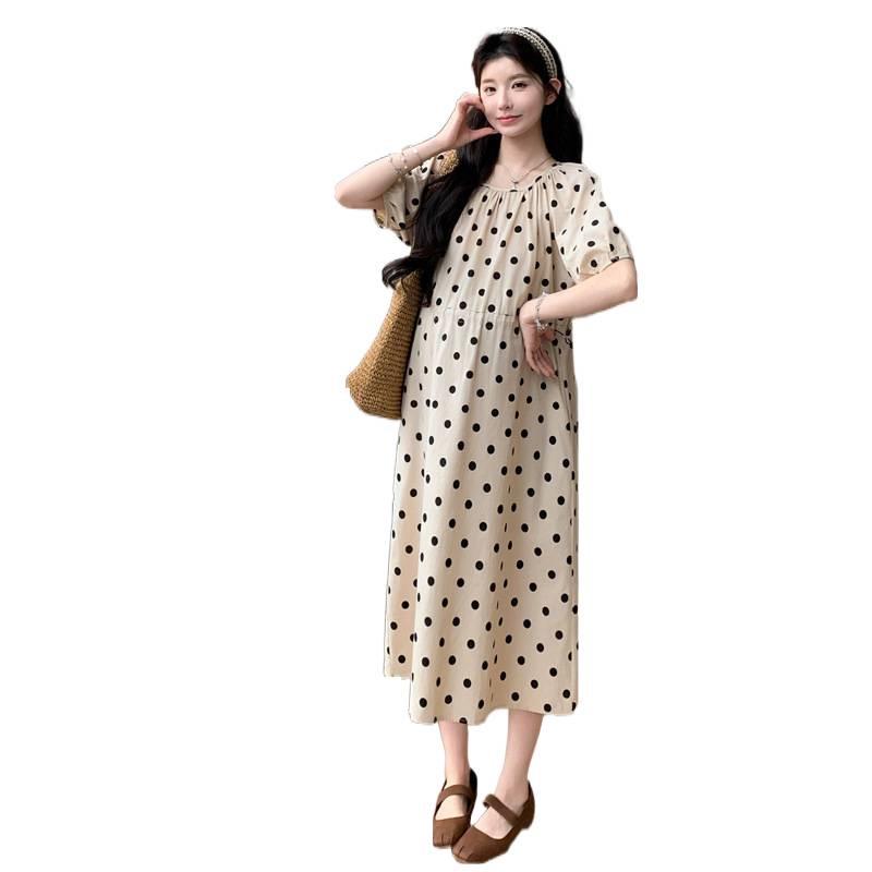 Elegant French-Style Summer Maternity Dress 2026 - Plus Size