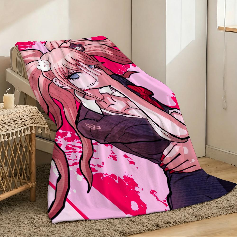 D-Danganronpa Anime Game Throw Lightweight 240g Flannel Blanket Soft Skin-friendly for Summer Cooling