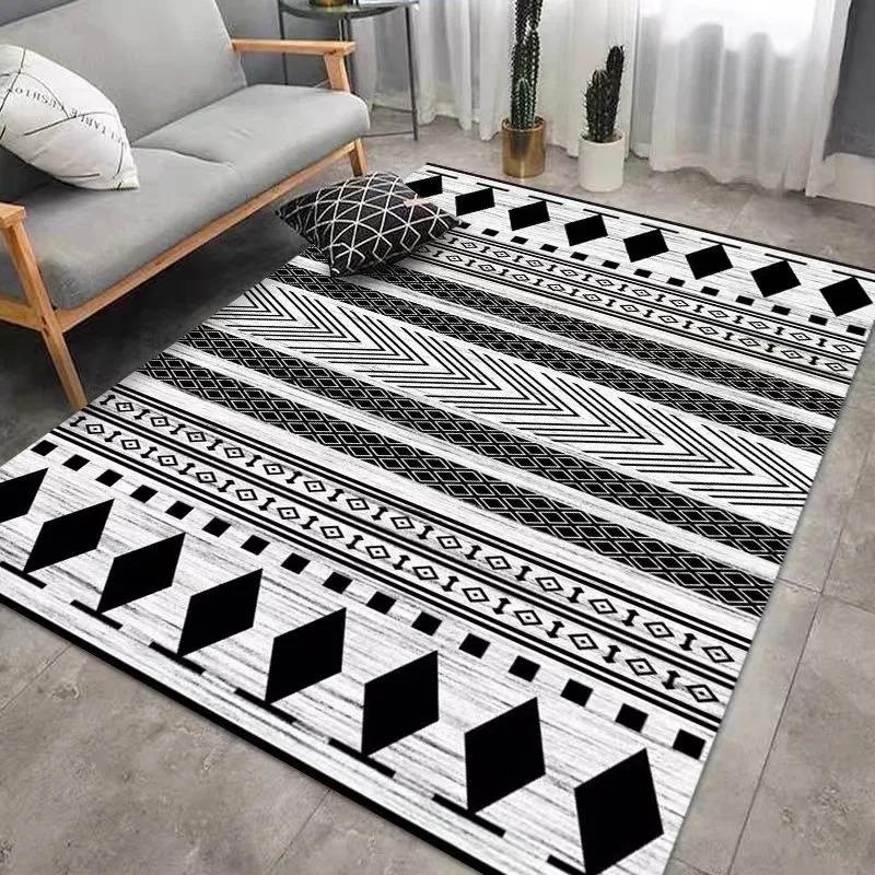 Tribal Geometrische Teppichkollektion Mit Dreieck Diamant Gestreiften Mustern Ethnisch Design Teppich Für Wohnzimmer Dekoration