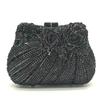 Diamonds White Clear Women Evening Bag Luxury Flower  Rhinestone Clutches Crystal Handbag 32 Colors Wedding Bridal Party Purses