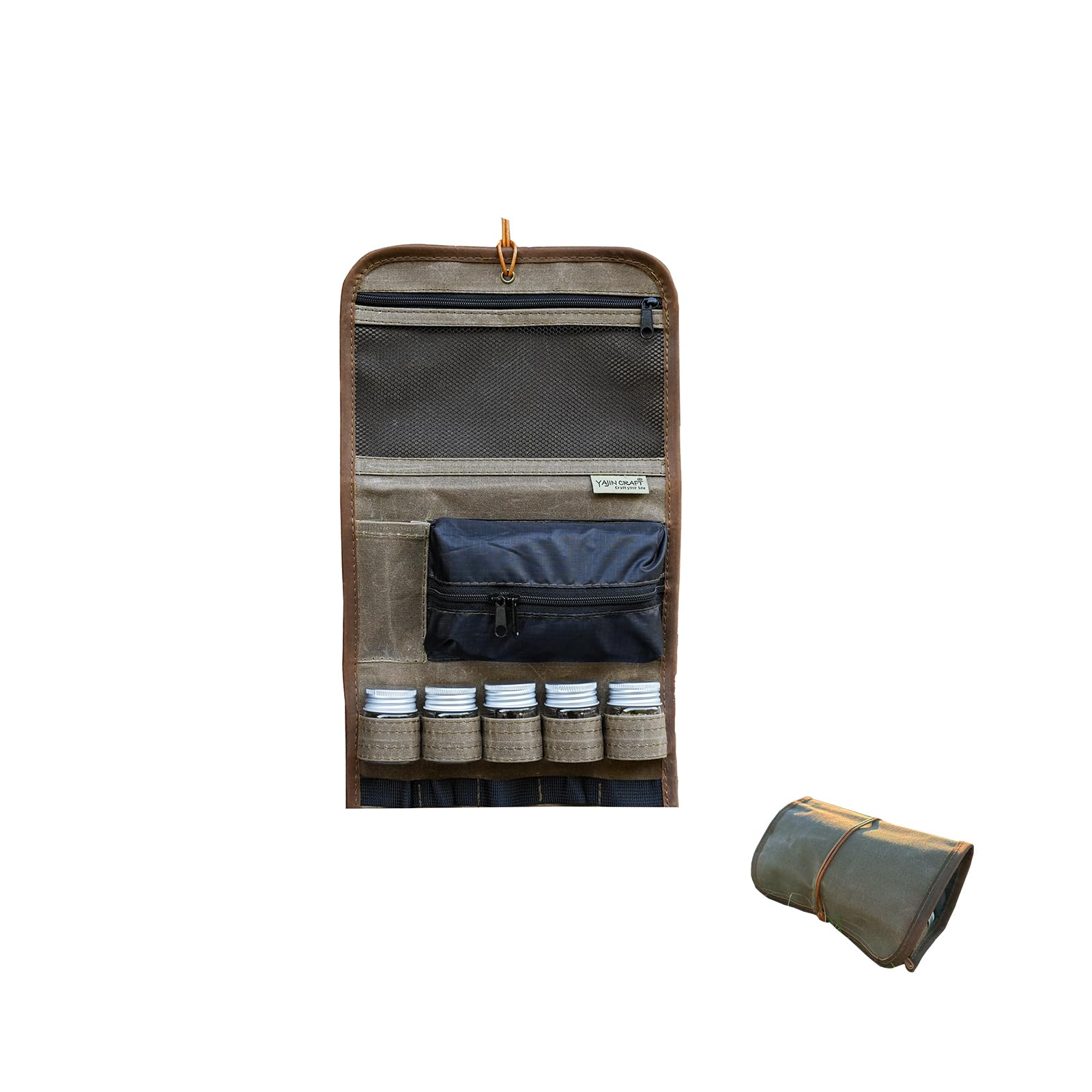 

YAJIN CRAFT Hanging Kitchen Pouch Spice Seasoning Solo Storage Cooking Cookware 15ml Container Box, Container, Camping, Camping, Pouch, Tool,
