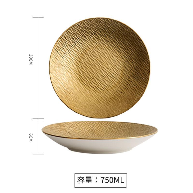 Creative Ceramic Deep Plate Restaurant Soup Plate Salad Plate Dessert Plates Snack Plates Service Plates Hotel Tableware