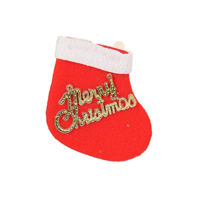 30 Pcs Plush Doll Socks Christmas Tree Pendants Christmas Tree Decorations Ornaments Set Lovely Santa Hanging Ornaments