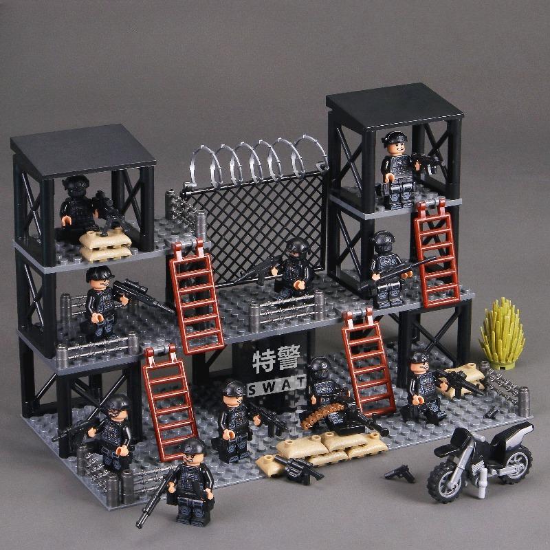 Bai Fen Bai Toys Boys Army Base Scene Special Forces Figurines - An Ideal Creative Diy Learning Educational Toys Playsets For Girls, A Children's Gift Present