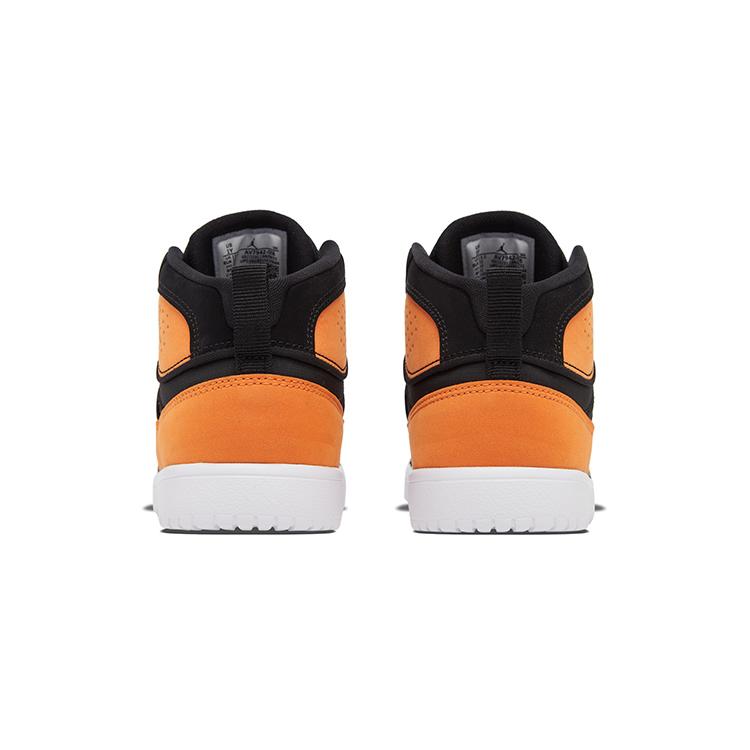 Jordan Access Mid top Vintage Basketball Shoes Black Orange Children Aged 3 7 Years Old (Unisex) Kids' Basketball Shoes AV7942 008