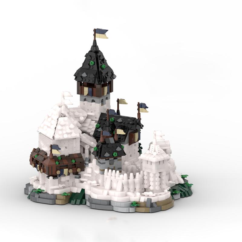 MOC mittelalterliches Blaustein Schloss Herzogliche Residenz modulares Gebäude DIY Montage Baustein Spielzeug Kindergeburtstagsgeschenk