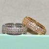 1Pc Fashionable, Inlaid Synthetic Zircon Ring, Daily Versatile, High-end Ring
