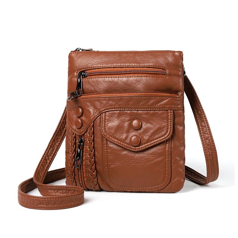 

Женская сумка через плечо, многофункциональная, маленькая, квадратная, винтажная, на одно плечо, сумка-кошелек для монет коричневый