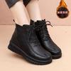 Thick-soled heightening velvet warm snow boots women's winter new versatile fashion middle-aged mother short boots